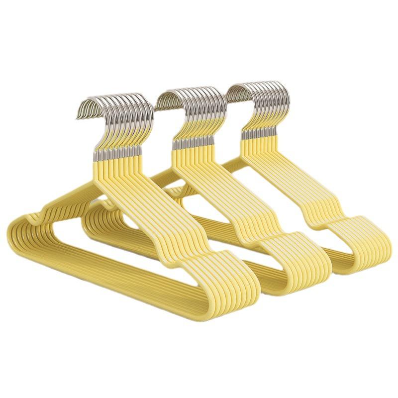 Children's Stainless Steel Non-Slip Clothes Hanger with Plastic Grip - Ideal for Underwear and Delicate Clothing.