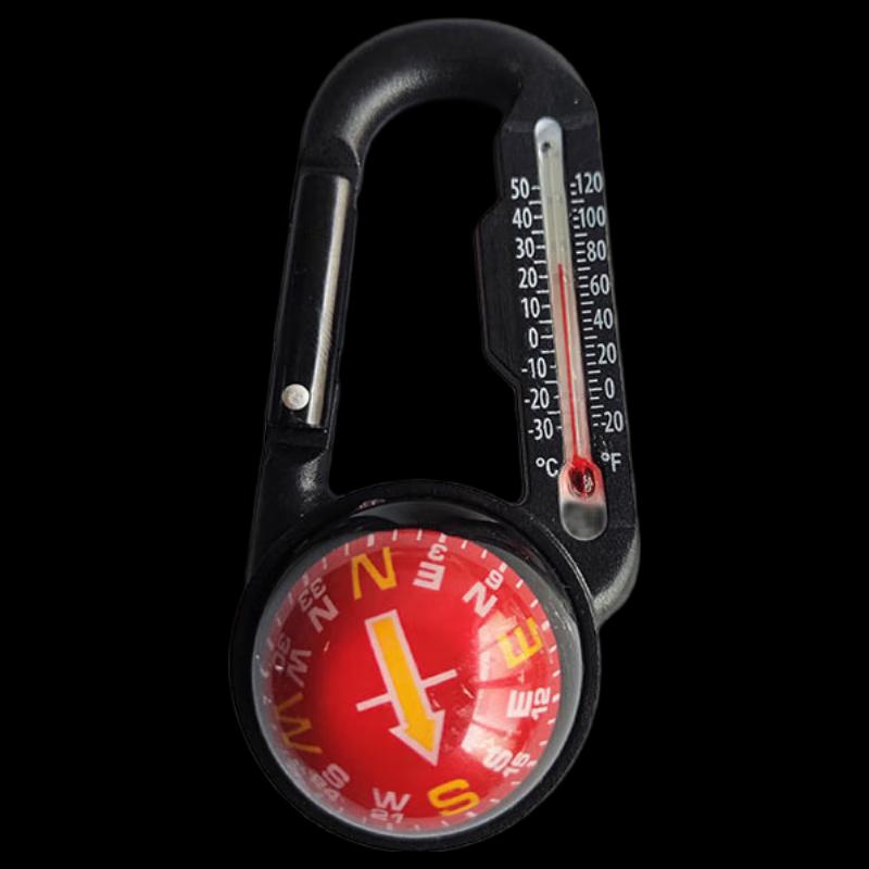 Brangdy Multi-functional Outdoor Carabiner Compass with Thermometer