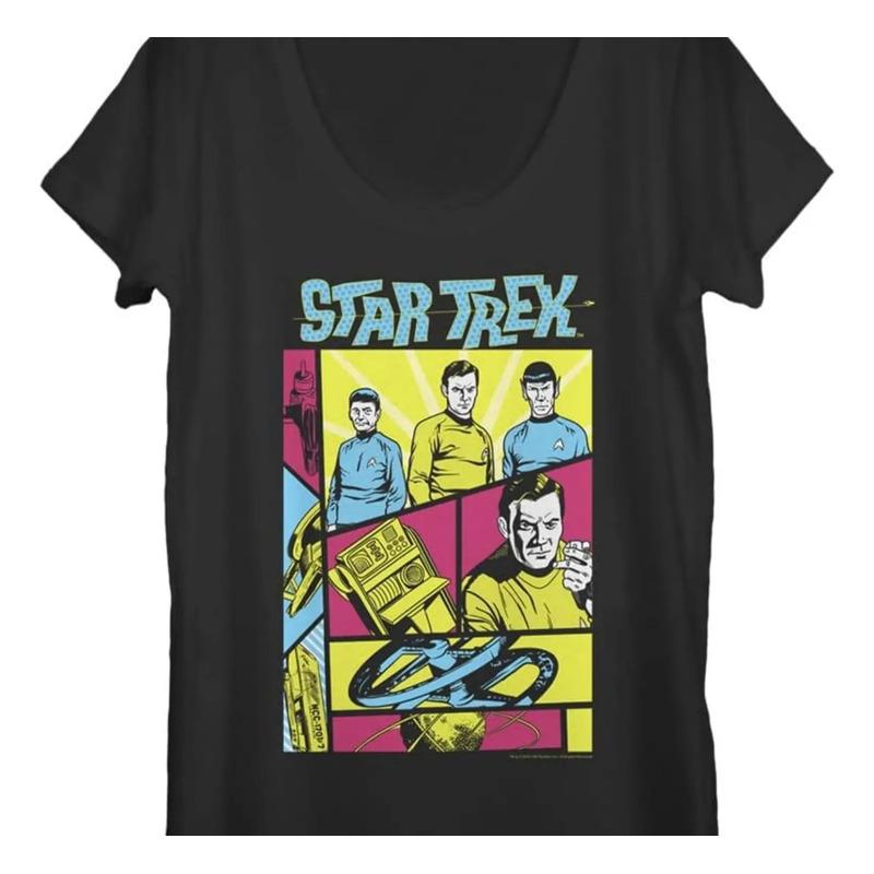 Camiseta De Manga Corta Star Trek Original Series Neon Trek S