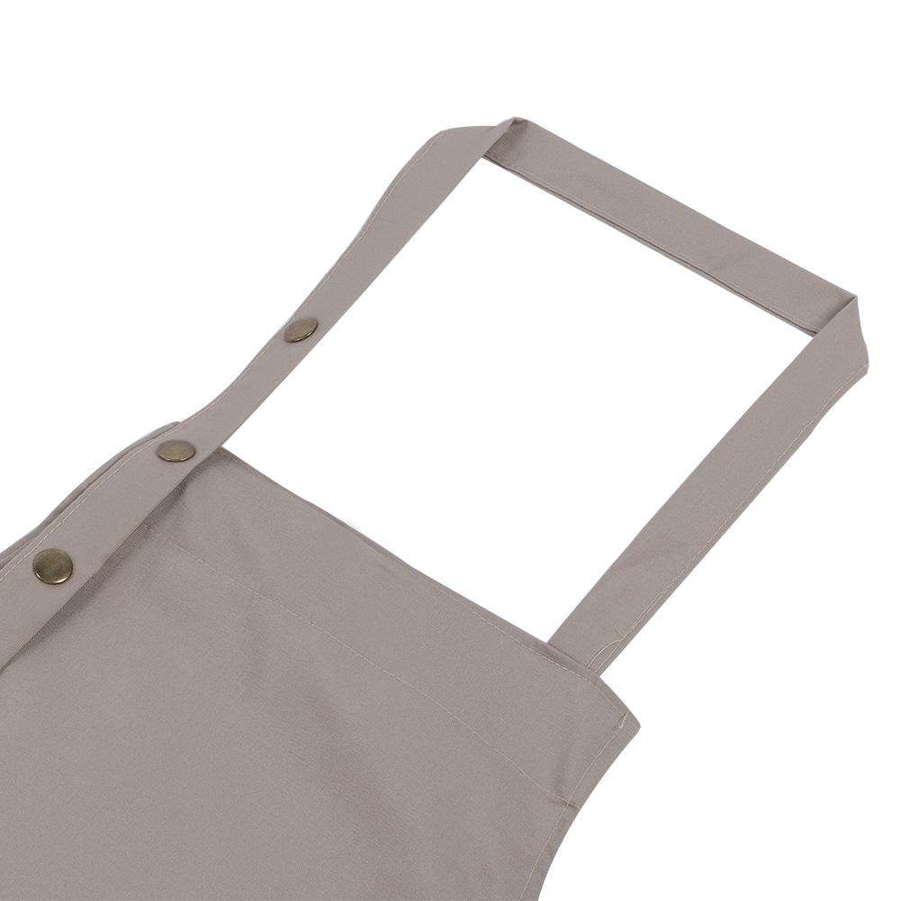 Bequeme Baumwoll Kellner Kellnerin Arbeitslatzschürze Haushalt Küche Kochschürze mit Taschen Grau