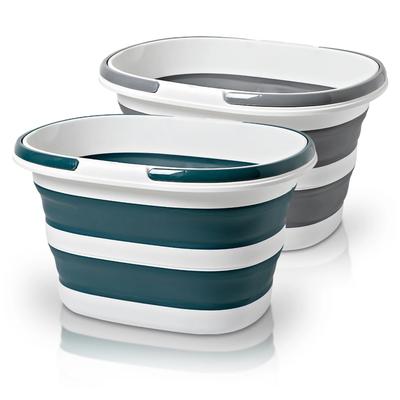 Cesto de Lavandería Portátil Cubo de Fregona Palangana Plegable Colgante Cestas de Almacenamiento Doméstico para Baño Lavar Pesca Exterior