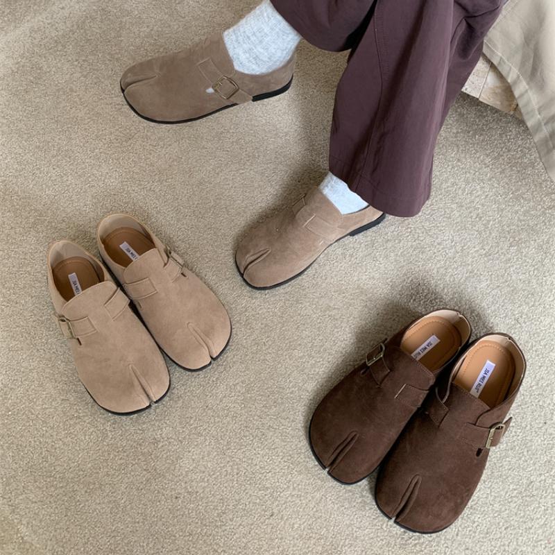 Мода 2024 Весна Новые Ретро Замшевые Плоские Повседневные Лоферы Шапочки Мягкая Подошва — фото 4