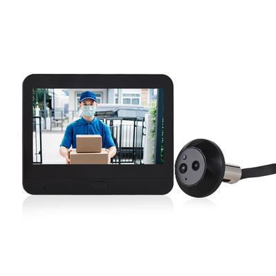 Sonerie video WiFi pentru cameră cu vizor de apartament Ecran de afișare color de 4,3 inci Aplicație inteligentă TY 1080P