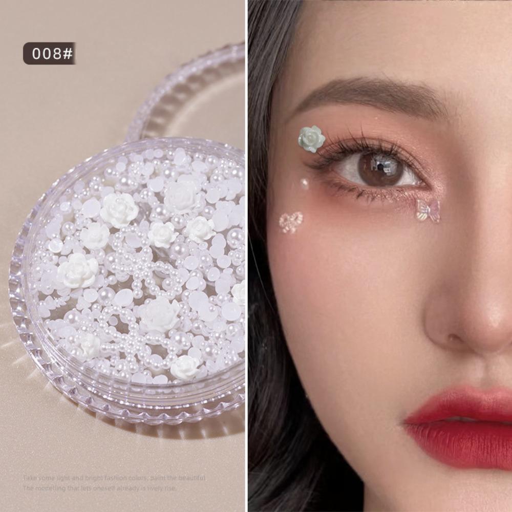 

Charm Eye Face Diamond Butterfly Flower Pearl Adhesive Rhinestone Decorative Sticky Women Girls Style 008
