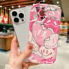 Minimalist Pink Heart-shaped Smile Phone Case for Samsung Galaxy A55 A15 A53 A52 A14 A54 S24 S23 Ultra S22 Plus S21 S20 FE Cover