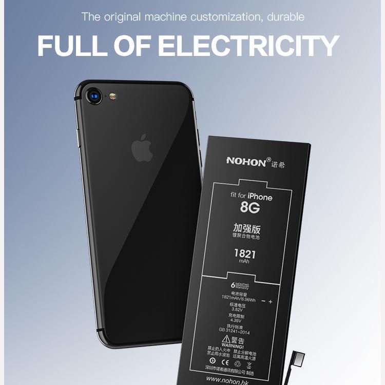 Baterie NOHON Náhradní Lithuim Polymer pro Apple iPhone 8Plus 8 7Plus 7 6SPlus 6S 6Plus 6 X XS XR
