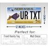 Personalized Nebraska First People License Plate Custom Text 6x12 Inch Metal Tin Sign Garage Man Cave Wall Decor