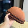 Korean Style Knitted Retro Melon Skin Hat for Men and Women in Autumn and Winter Hip Hop Yuppie Street Kittens Versatile Baotou Landlord Hat