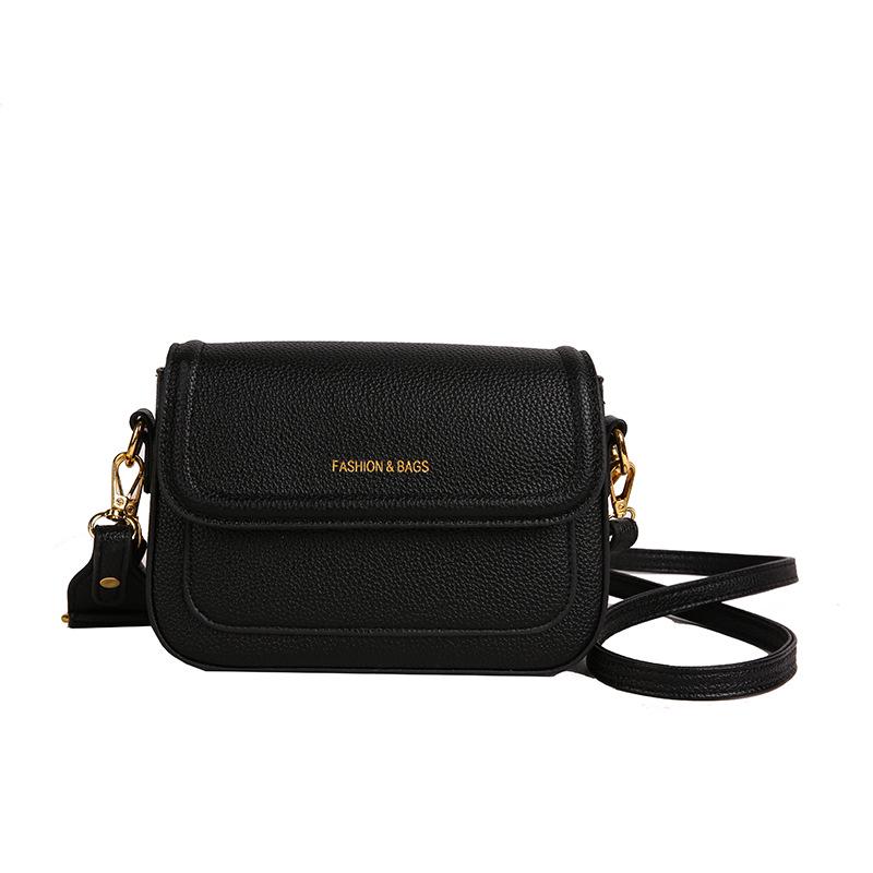 

Women s Retro Lychee Pattern Color Block Crossbody Bag – Korean Style чёрный