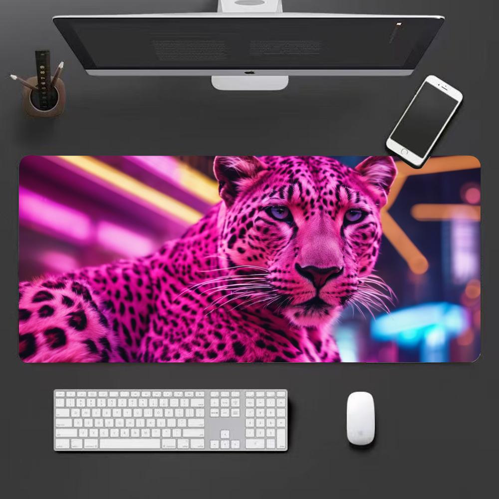 Pink leopard Mouse Pad Desk Mouse Pad Cute HD Desk Pad Extended Gaming Keyboard Mats Large XXL Gamer Mousepad x