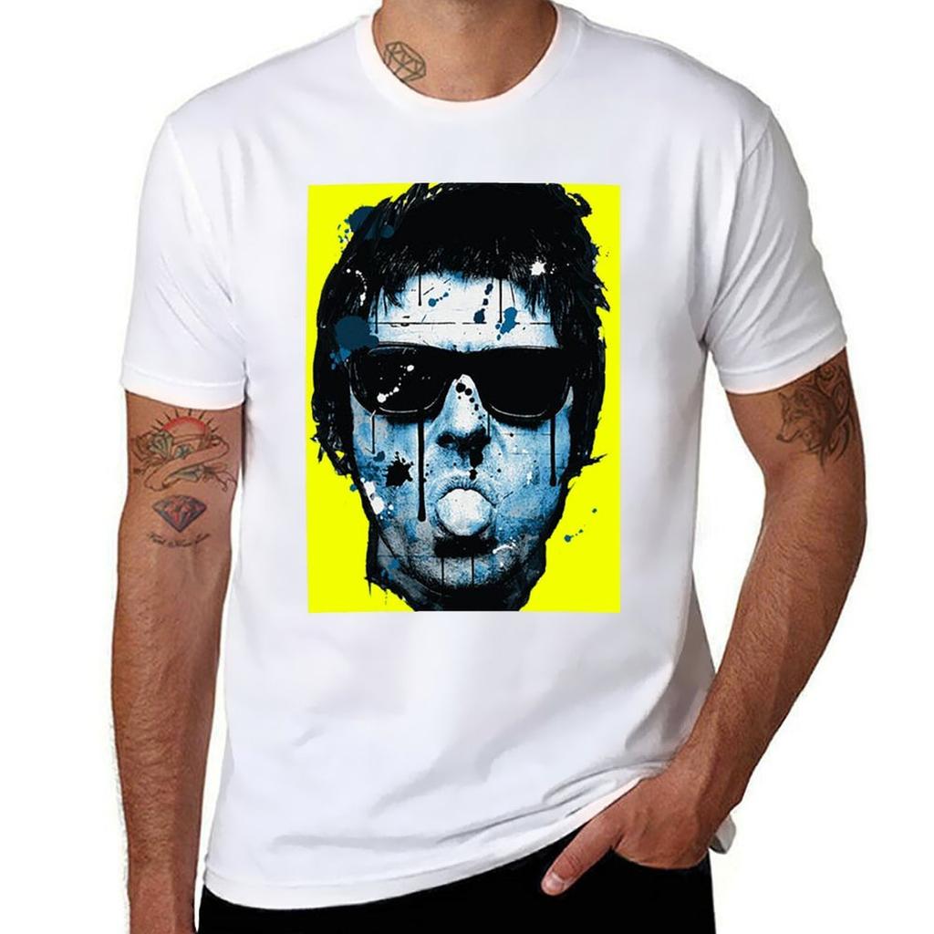 Liam Gallagher Classic Art Tshirt Work Daily Short Sleeve Top