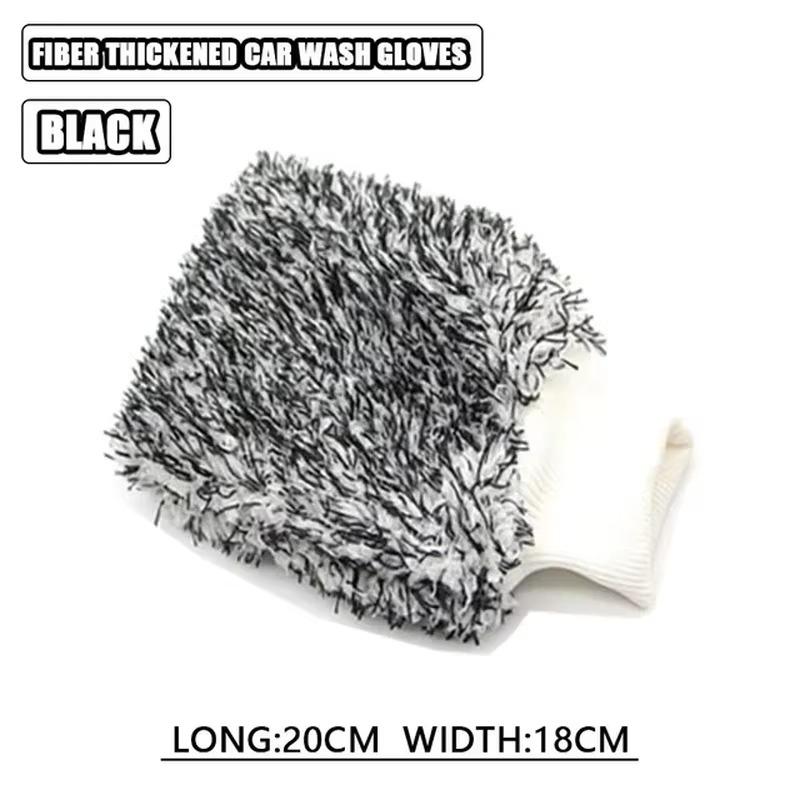 

Щетка для мытья автомобиля, специальные высокоплотные хлопковые большие блоки, суперабсорбирующие перчатки для мытья автомобиля с коралловыми червями 42X6X5CM серый
