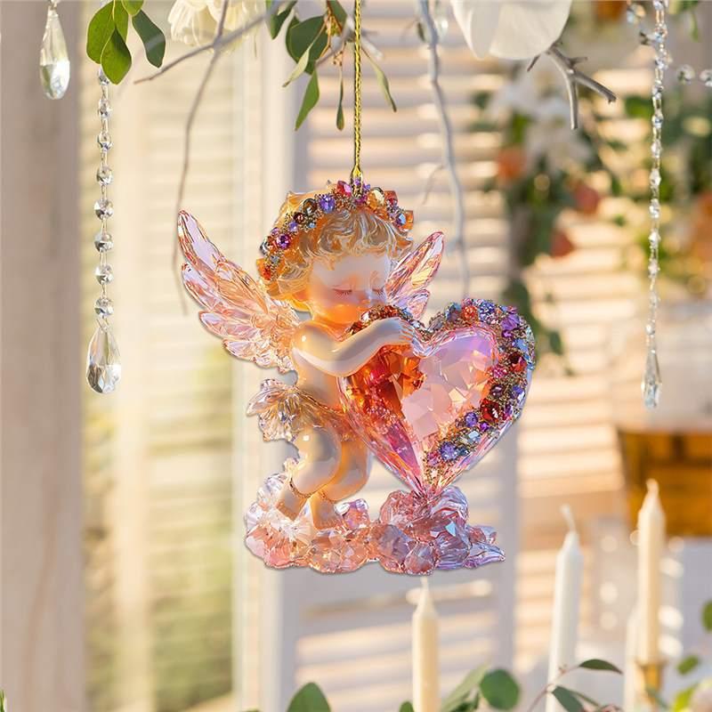 Christmas Tree Acrylic Christmas Baby Decoration Baby Ornament Valentine'S Day Pendant Angel Pendant Rearview Accessories