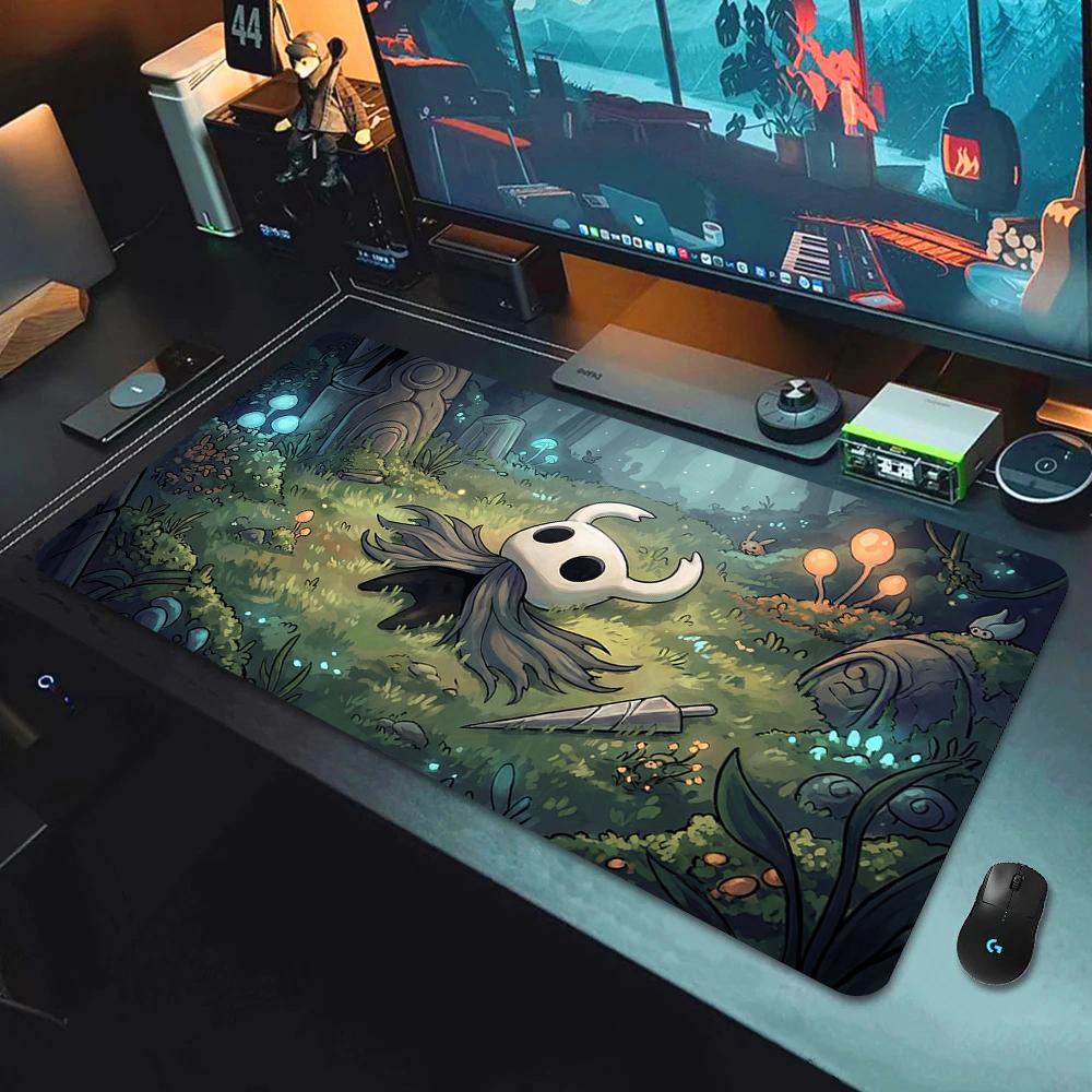 90x40cm Gamer HD Mouse Pad Anime Rubber Mausepad Hollow Knight Lock Edge Keyboard Rug Large Computer Company Office Long Deskmat