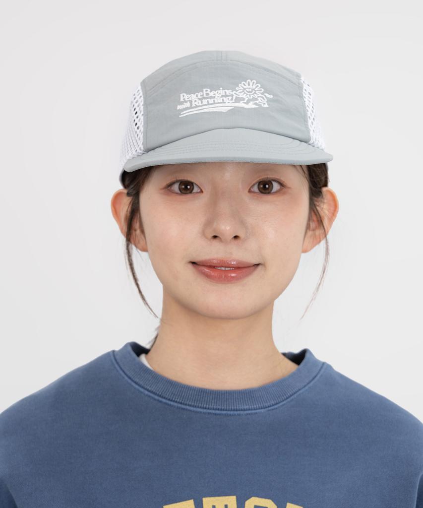 BIGWAVE COLLECTIVE Peace Runner'S Cap (Grey)