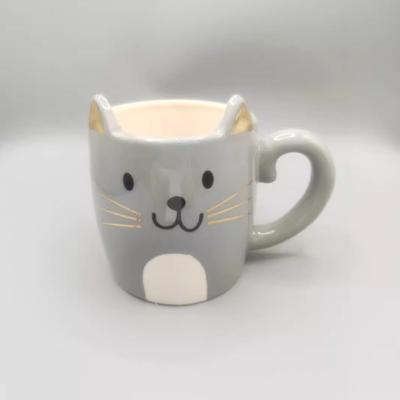 Mug Cartoon Ceramic Cup Black Cat Cup Grey Cat Cup Office Water Cup Children's Milk Cup Breakfast Cup
