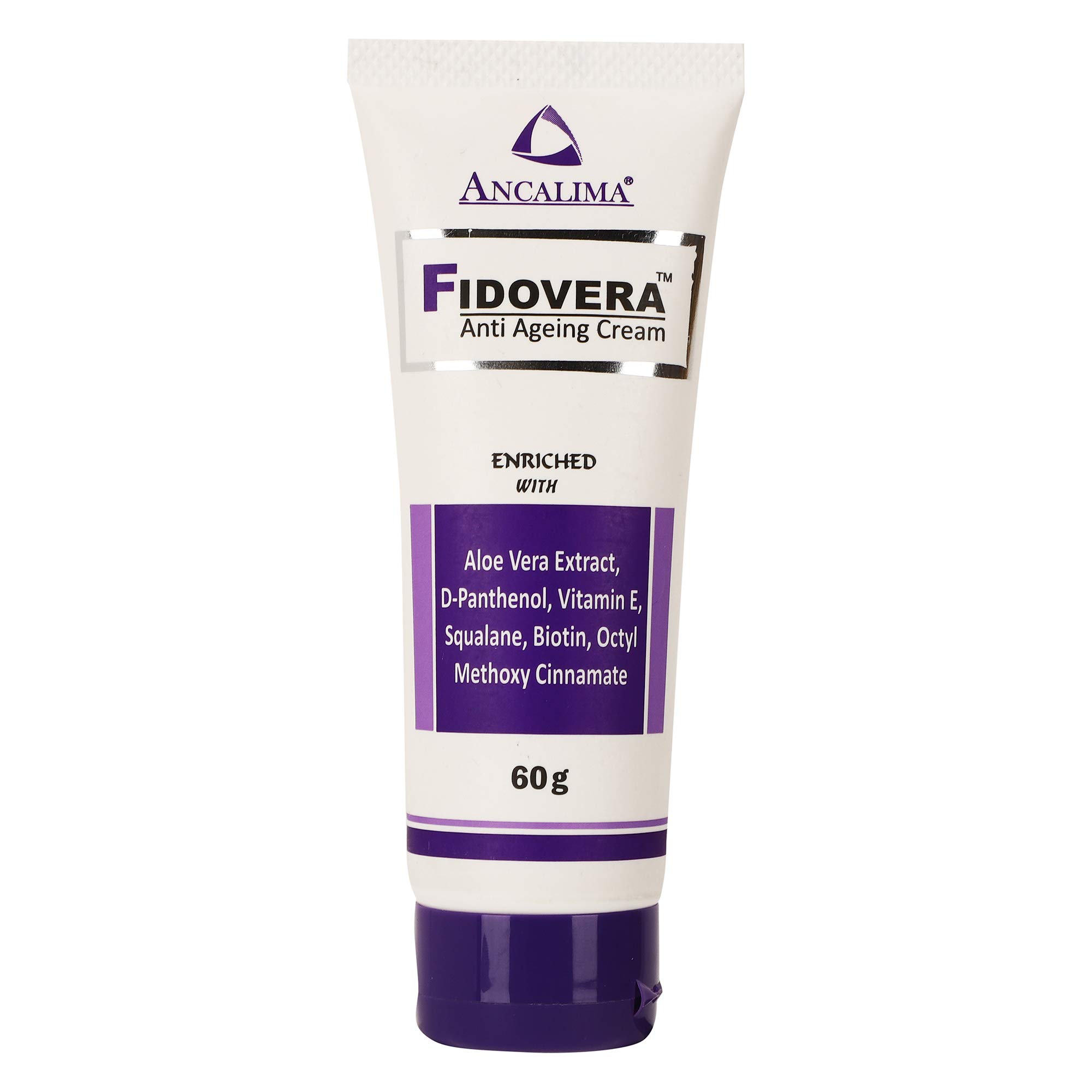 Fidovera Anti-Ageing Cream for Face | With Biotin, Aloe Vera, Vitamin E & Squalane | Firms, Hydrates & Reduces Wrinkles | 60gm