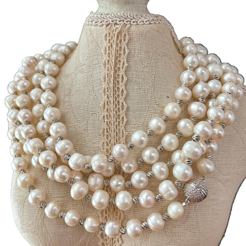 9-10Mm Natural Freshwater Pearl Necklace Clavicle Chain