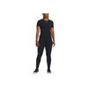 Under Armour Slim Fit Solid Color Crew Neck Short Sleeve Regular T-Shirt Women Tops Black 1379149-001