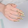 4pcs Adjustable Knuckles Rings for Women Fashionable Personality Nail Ring Crystal Flower Finger Joint Rings Accessory