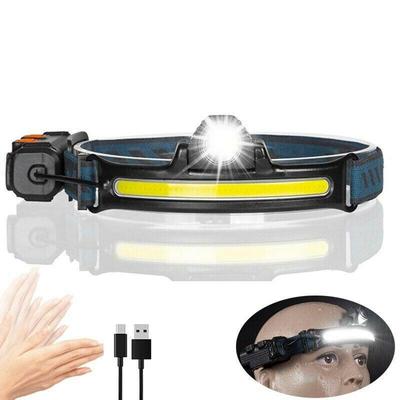 XPG+COB LED Headlight: USB Rechargeable, Zoom Sensor, Multi-Function for Outdoor Fishing