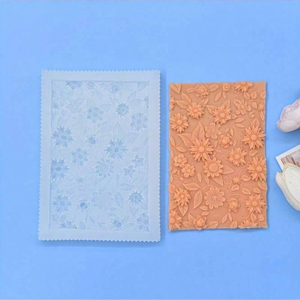 Flower Platter Silicone Mold 3D Fondant Mold for DIY Pudding Chocolate Candy Dessert Gummy Handmade Soap Bakeware Cake Supplies