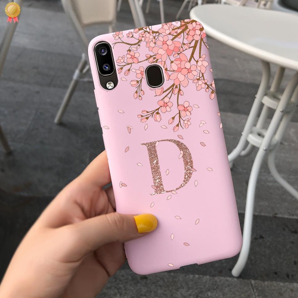 Für Samsung A20 A20s A20e Hülle Schwarz Rosa Buchstaben Rückabdeckung Silikon Für Samsung Galaxy A 20 A20 S E A20s A20e Handyhülle Funda