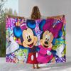 Cartoon Mickey Minnie Mouse Donald Duck Flannel Blanket,Ultra Soft Warm Plush Throw for Home Bedroom Bed Sofa Cover Office gift