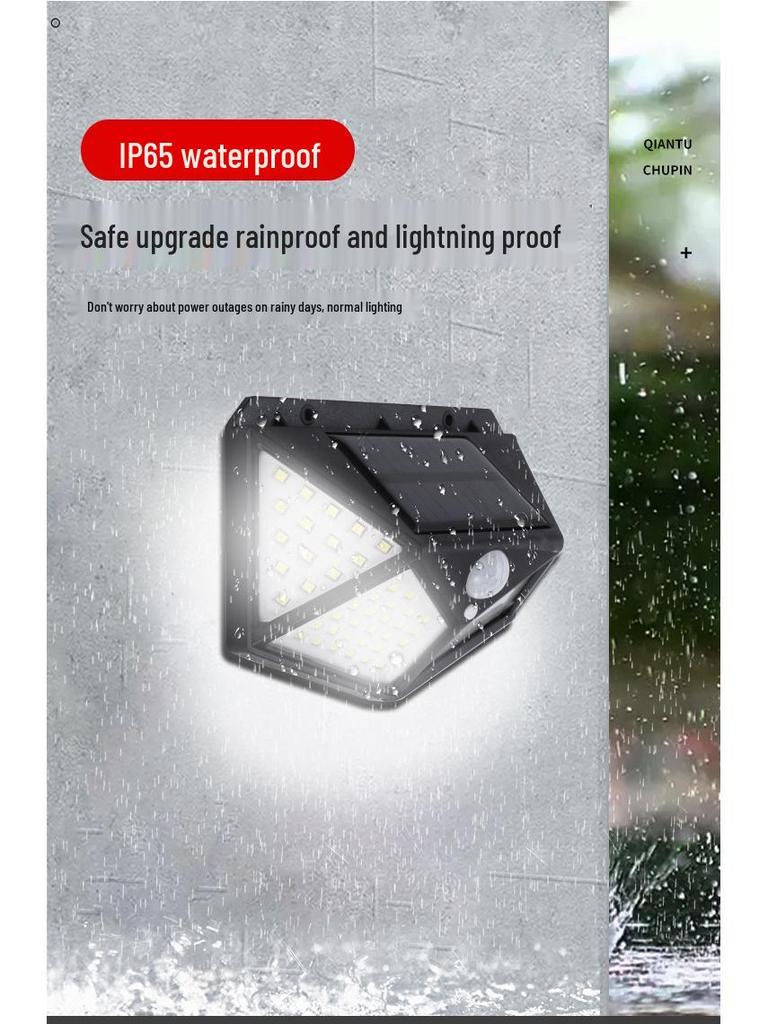 100 LED Solar Motion Sensor Waterproof Outdoor Garden Light