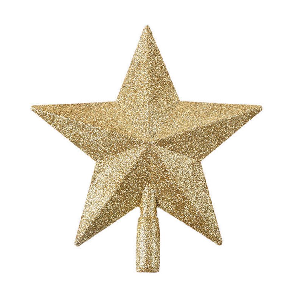 

Золотая звезда, рождественская елка, украшение, 25 см, блестящее украшение золотой