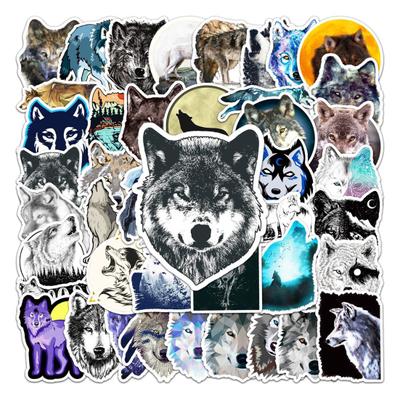 1 Set Wolf Graffiti Stickers Clear Pattern Realistic Print Reusable Waterproof