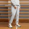 Li Ning Basketball Collection BADFIVE Elastic Cuff Fleece Lined Thermal Loose Fit Knitted Sweatpants Men's Gray AKLR801-4