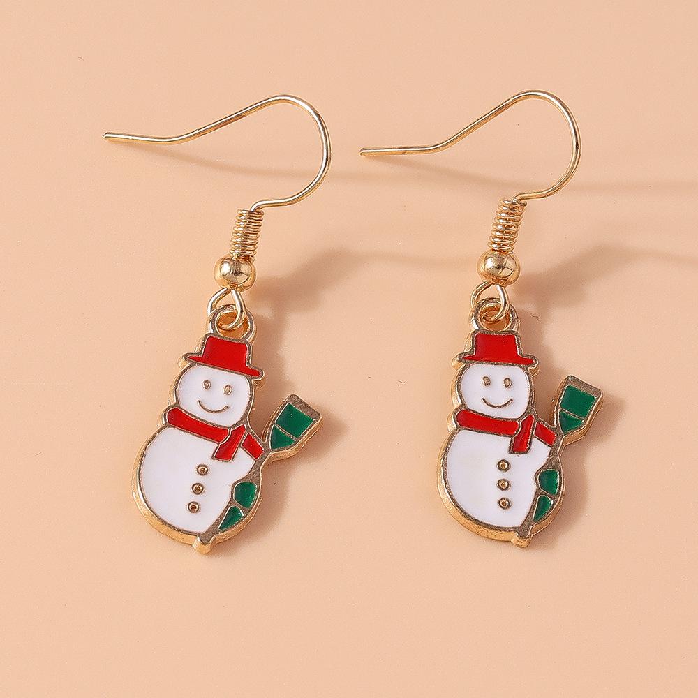 Weihnachtselch & Weihnachtsmann Schneeflocken-Ohrringe mit Persönlichkeit