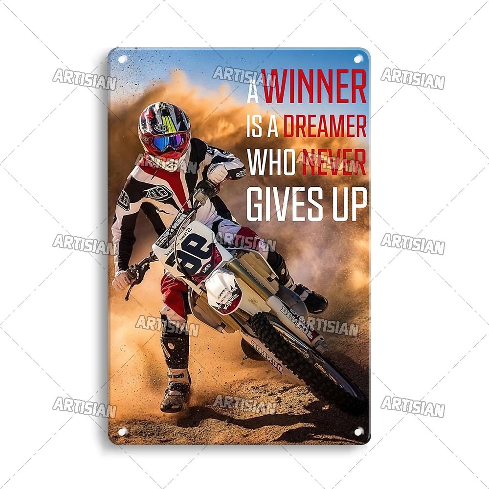 Artisian Riding Metal Plate Motorcycle Tin Sign Motorbike Decorative Poster Wall Decor Garage Bar Pub Club Hotel Cafe Kitchen