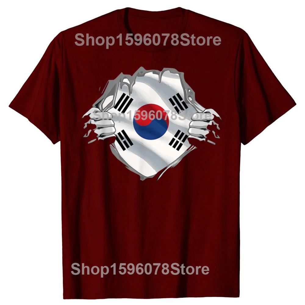 Funny Super South Korean T Shirts Summer Style Graphic Streetwear Short Sleeve Proud South Korea Flag Christmas Gifts Tshirt