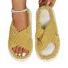 22 Winter New Large Size Thick-bottomed Cotton Slippers Simple Casual and Comfortable Home Support Solid Color