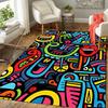 Fun Colorful Style Rug Floor Mat for Living Room or Bedroom Soft and Comfortable Carpet a Gift for Birthday and Holiday.ZFF0913444