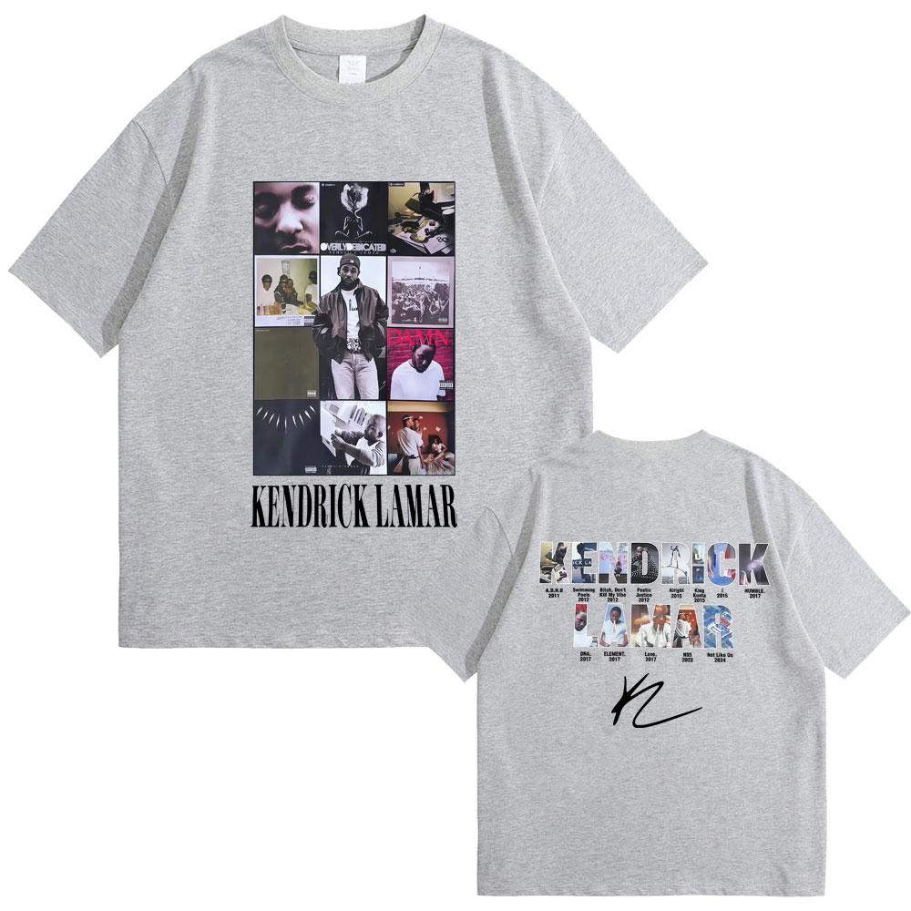 Hot Rapper Kendrick Lamar Album Cover Graphic T-shirt Summer Men Hip Hop Retro Oversized Streetwear Male Fashion Trend T Shirts