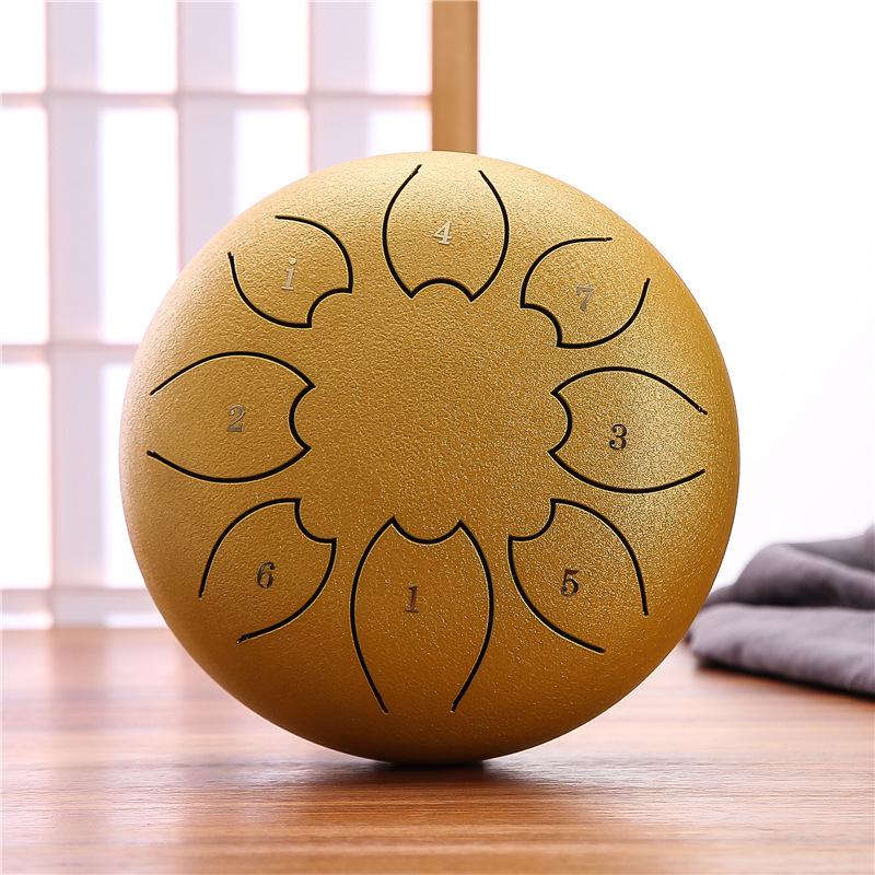 6-Inch 8-Note Steel Tongue Drum - Hand-Played Colorful Instrument for Adults & Children