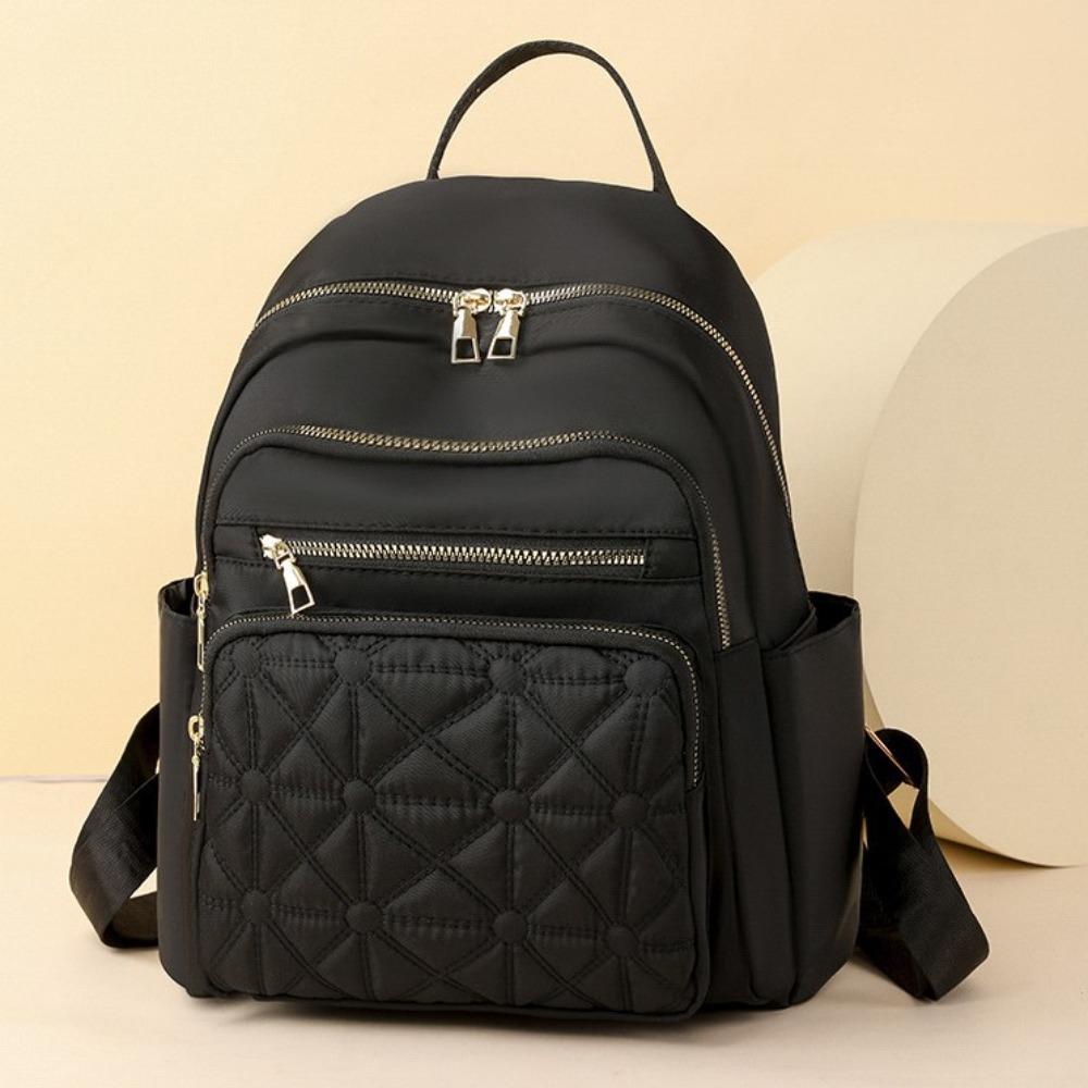 Casual Korean version of women s Oxford backpack fashion simple urban commuter travel backpack чёрный