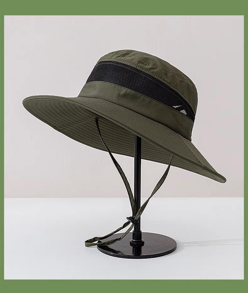 Men's Summer Breathable Quick-Dry Mesh Sun Hat Foldable Outdoor UV Protection Cap