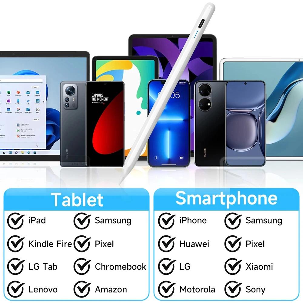 Android Tablet Kalemi İçin Evrensel Stylus Kalem Cep Telefonu Apple Pencil 2 İçin Genel iPad Kalemi Dokunmatik Ekranlı Pad Aksesuarları