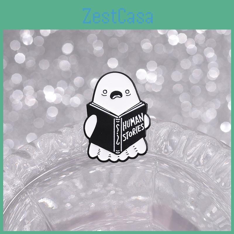 Ghost Brooch Eyecatching Pin Quirky Cartoon Metal Badge Decorative Halloween Gift
