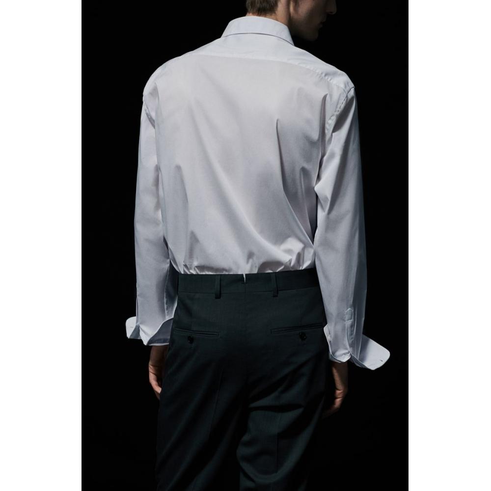 H M sliM Fit stretcH sHirt wHite