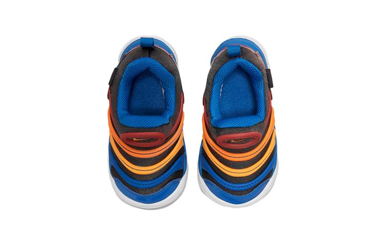 Nike Dynamo Free Comfortable Abrasion Resistant Low top Running Shoes Blue Orange Red Infant And Toddler 343938-200