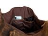 Handmade Leather Rolling Duffle Bag: 24-inch Travel Weekender