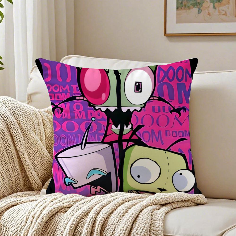 Animation Surreal IInvader ZZim Cushion Cover Pillowcase Antidustmite Living Room Sofa Decor Cushion Room