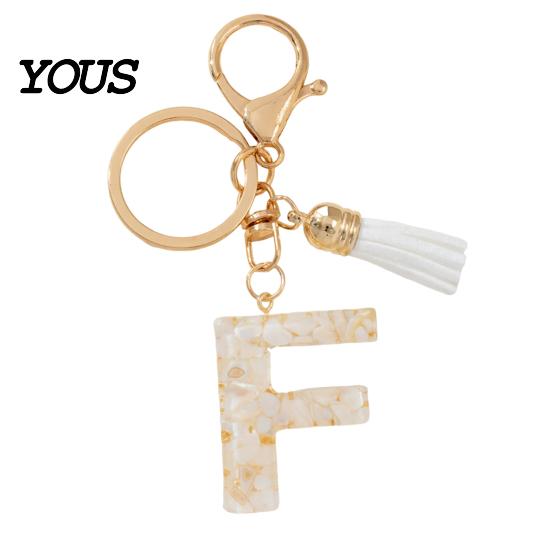 Key Holder For Backpack Keychain Pendant, Letter A-Z Charm with Tassel, Alphabet Initial Metal Keyring for Handbag Bag Pendant