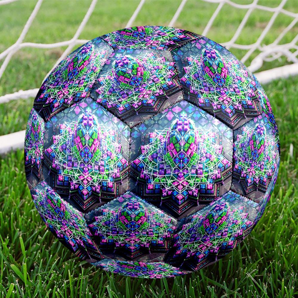 1pc Pixel Mandala Themed Soccer Ball, Size 5, Lightweight PVC Material, Outdoor Training Soccer Ball Gift. q62266