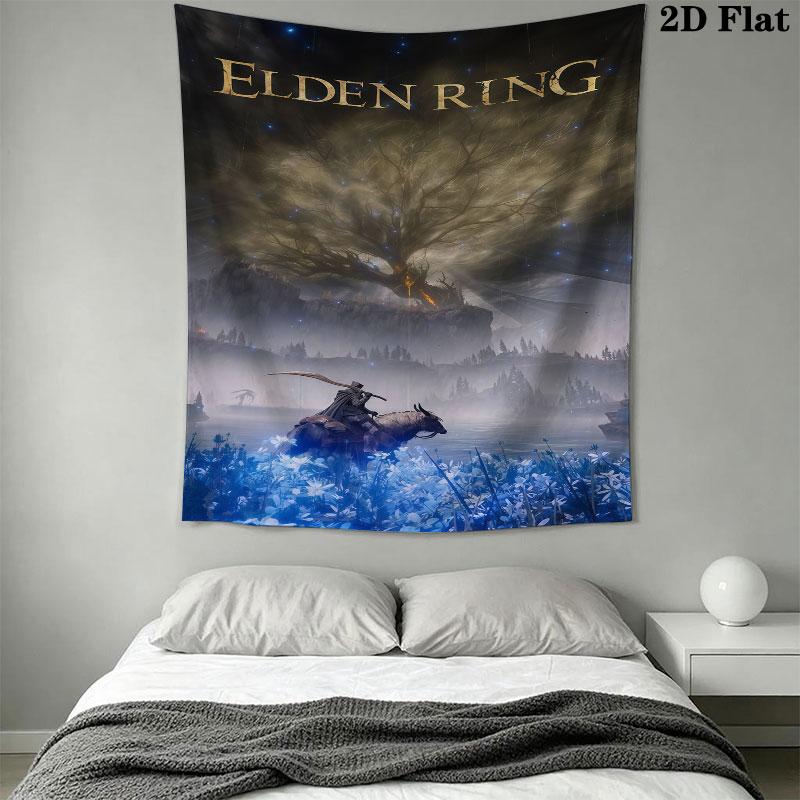 Elden Ring Might Wall Hanging Printed Fabric Blanket Decorative Tapestries for Bedroom Living Room Home Decor